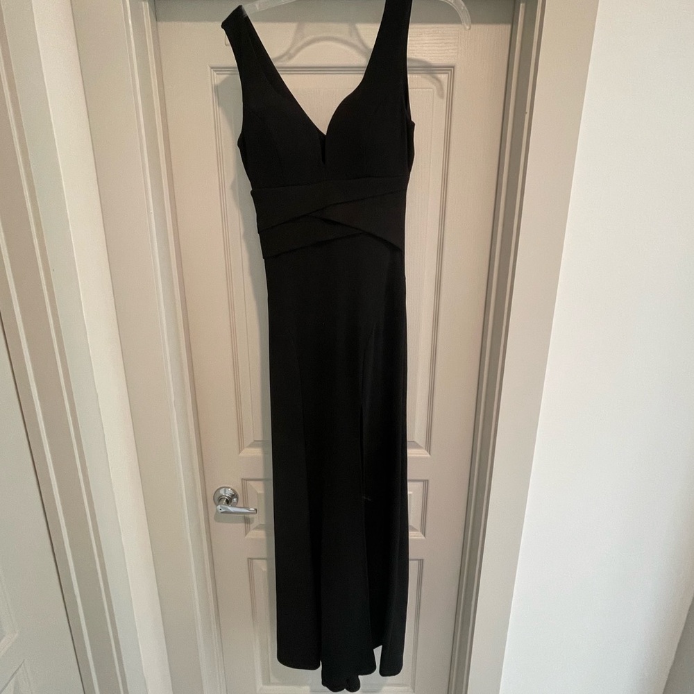 Black floor length dress